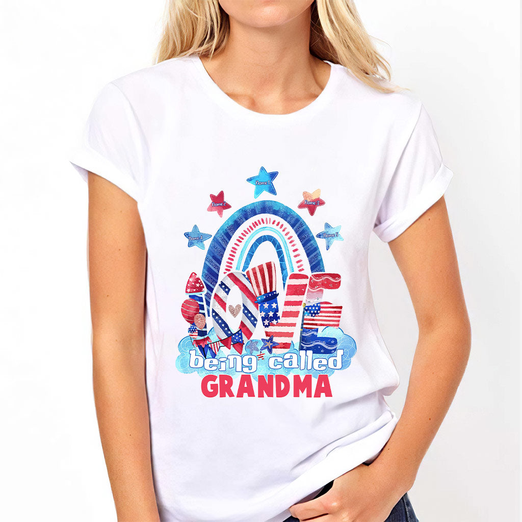 Love Being Called Grandma - Personalized Independence Day T-shirt and Hoodie