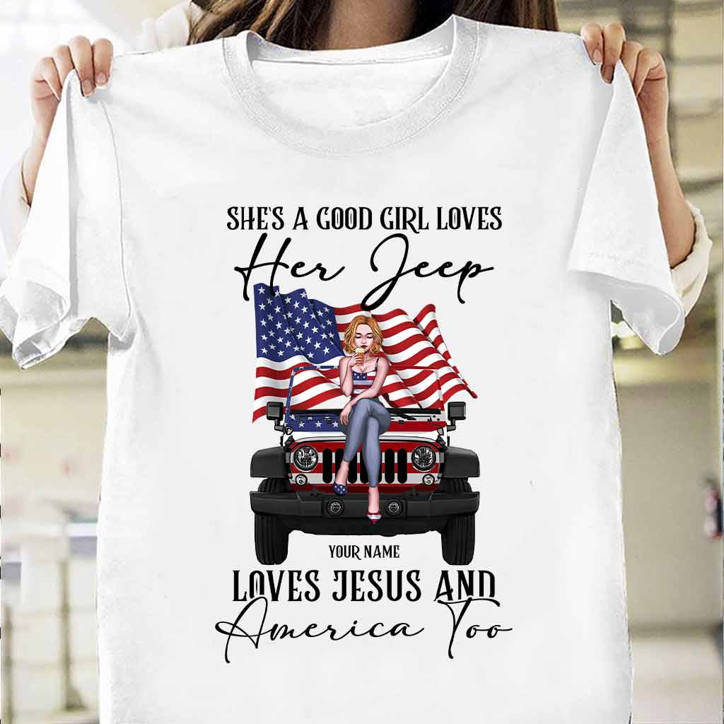 She's A Good Girl Loves Her Jp - Personalized Independence Day Car T-shirt and Hoodie