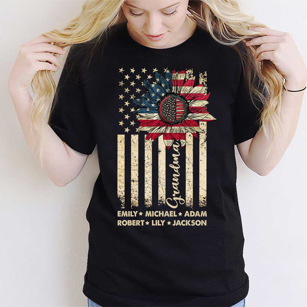 Grandma - Personalized Independence Day T-shirt and Hoodie