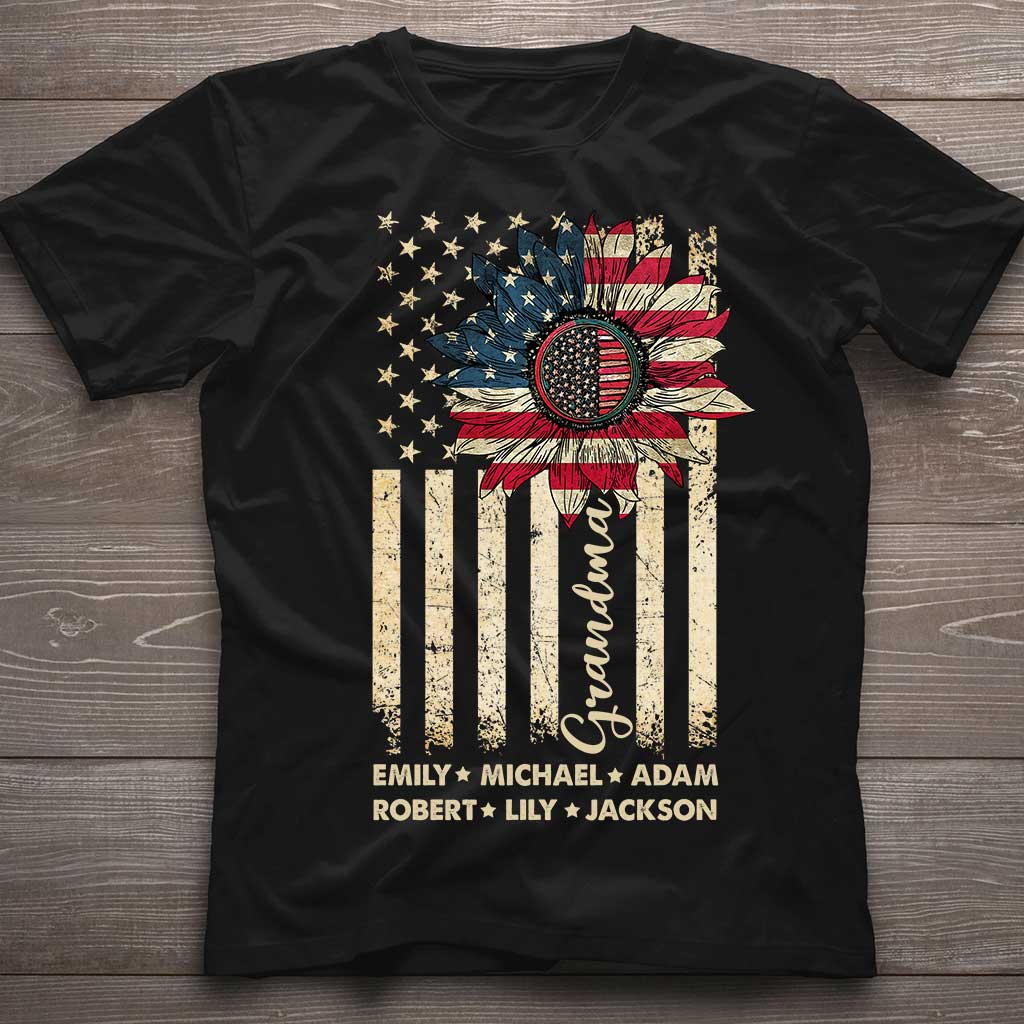 Grandma - Personalized Independence Day T-shirt and Hoodie