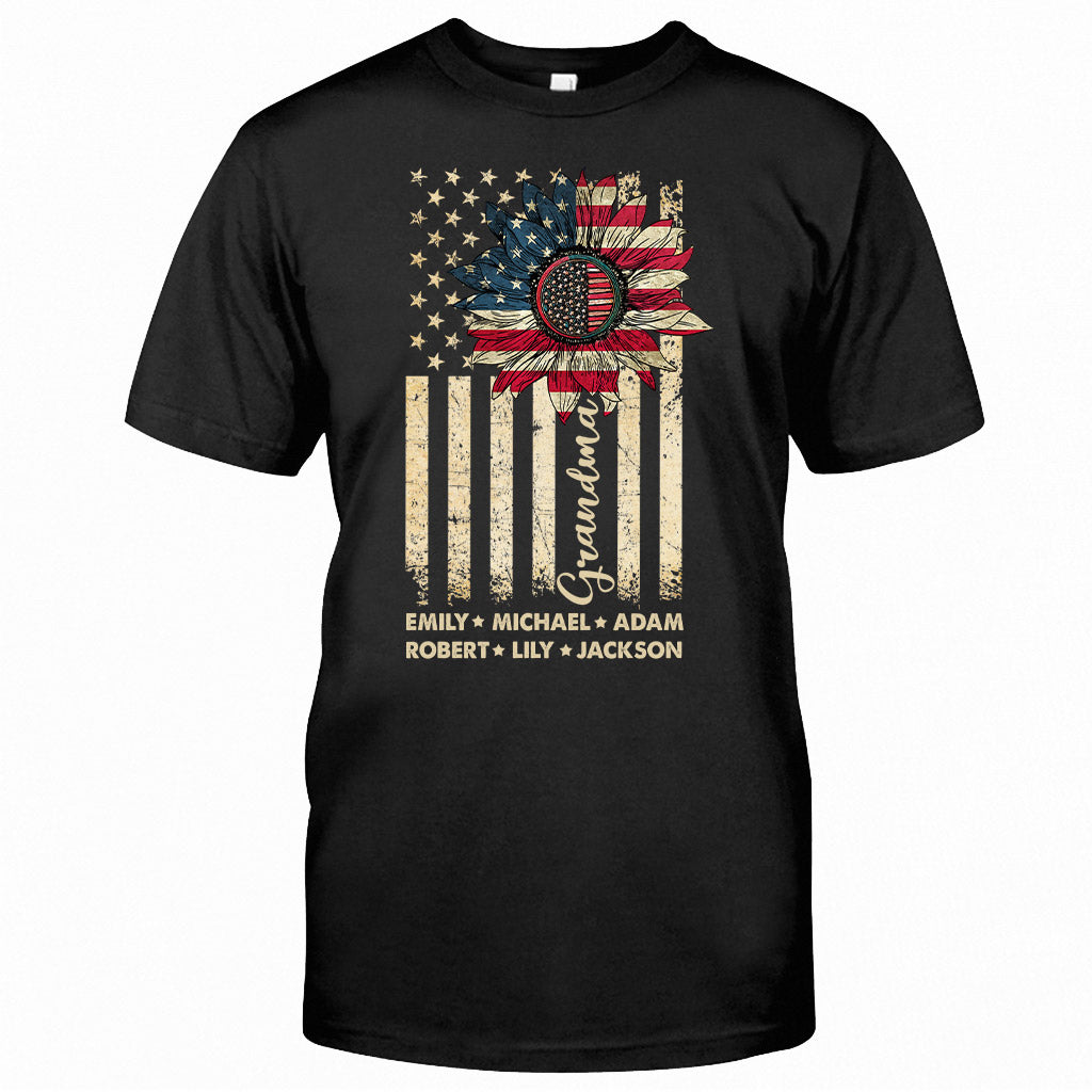 Grandma - Personalized Independence Day T-shirt and Hoodie