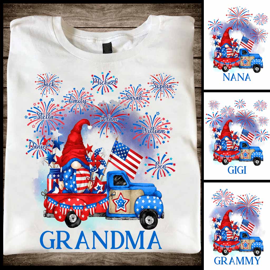 Grandma - Personalized Independence Day T-shirt and Hoodie