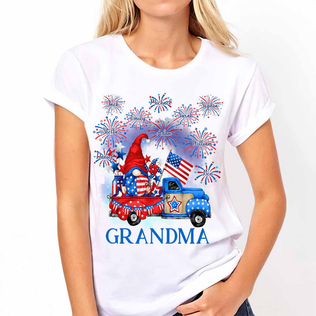 Grandma - Personalized Independence Day T-shirt and Hoodie