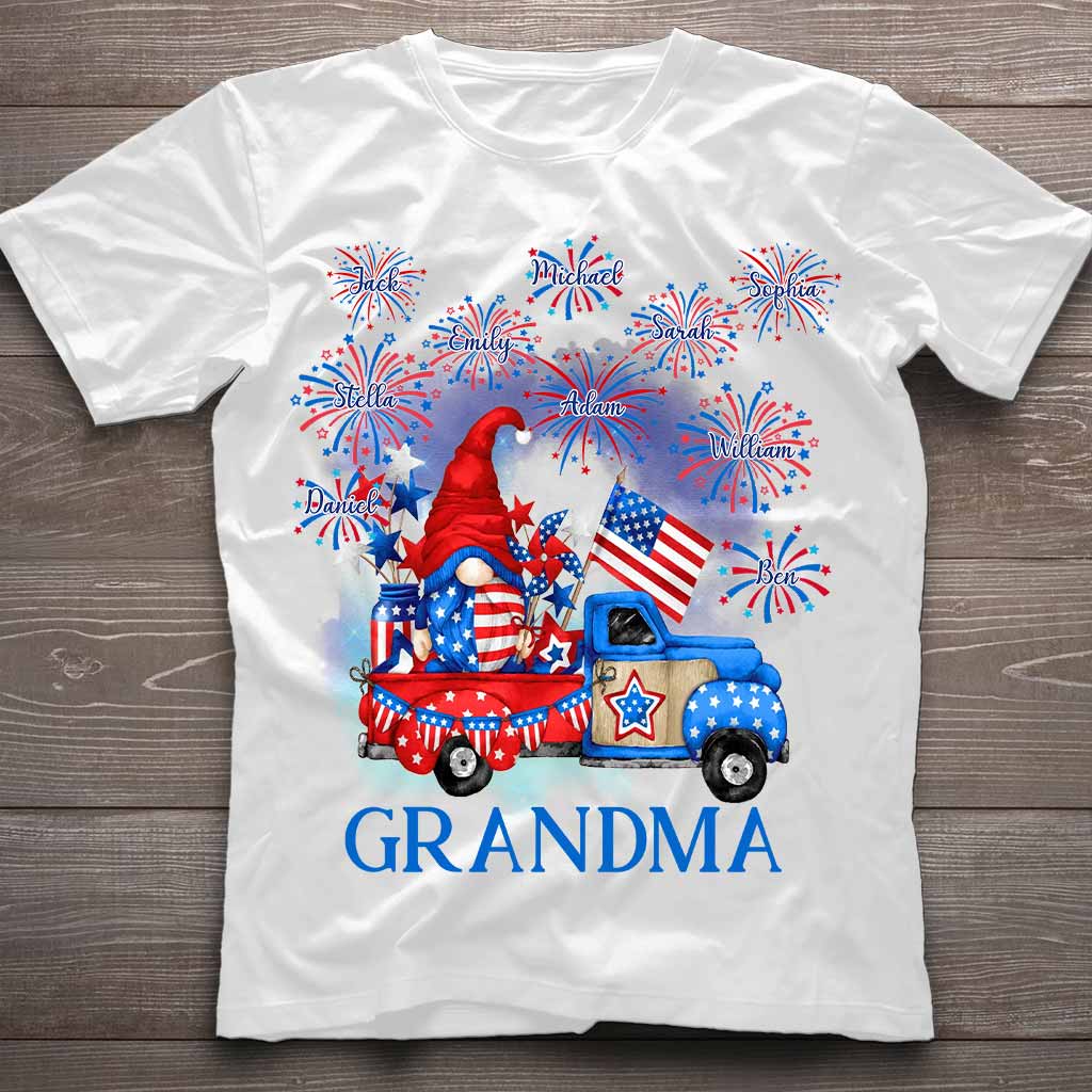 Grandma - Personalized Independence Day T-shirt and Hoodie