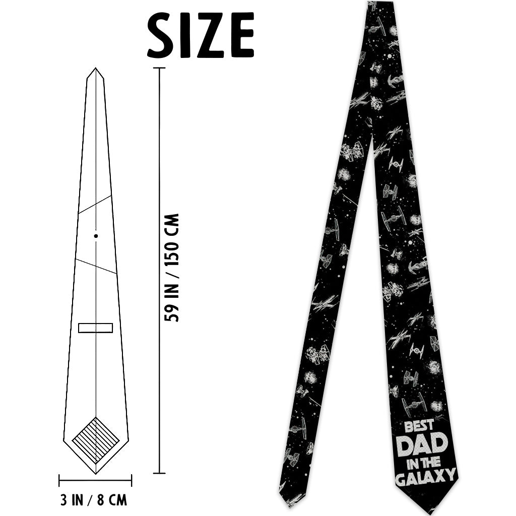Best Dad In The Galaxy - Personalized The Force Necktie