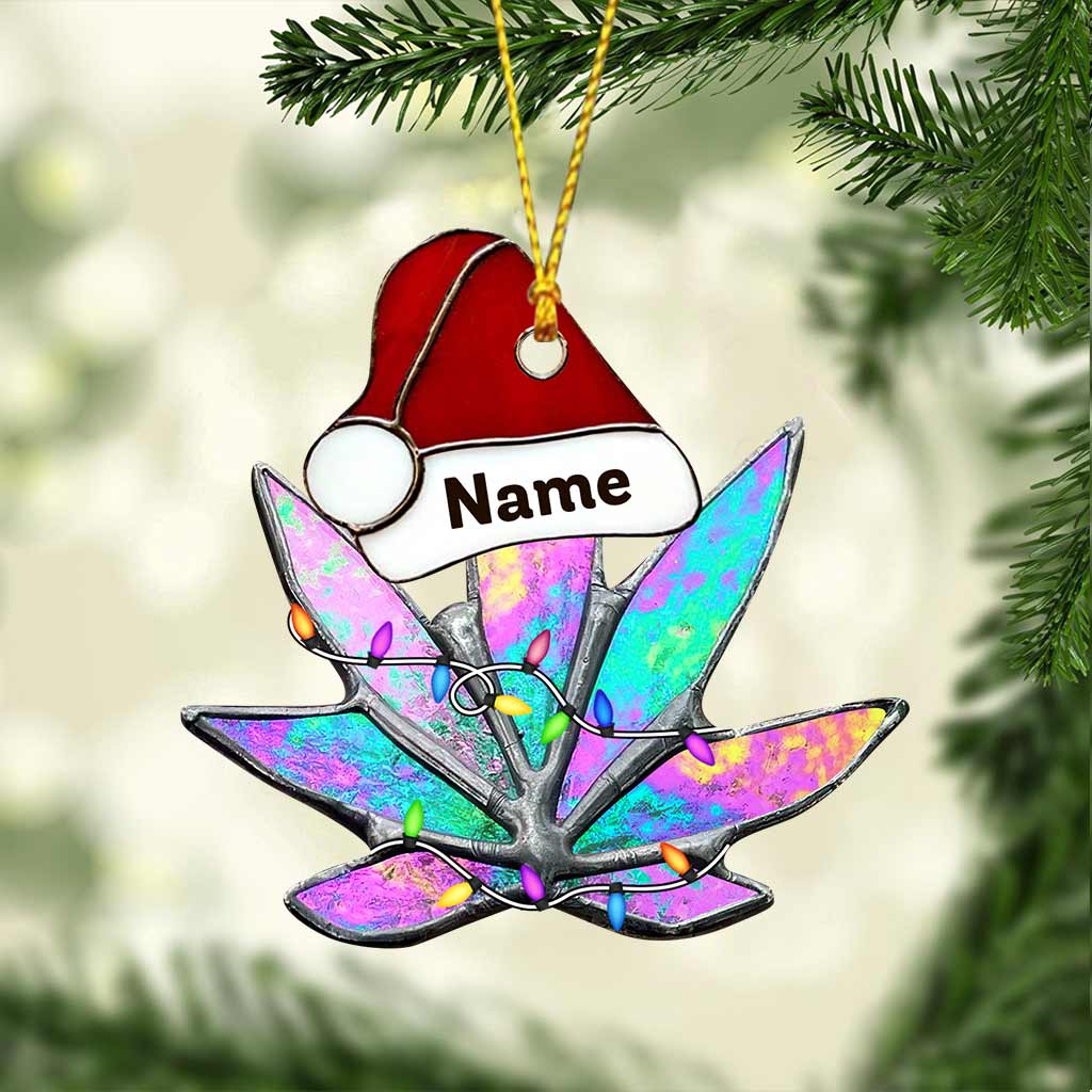 Jolly Leaf - Personalized Christmas Weed Ornament With 3D Pattern Print (Printed On Both Sides)