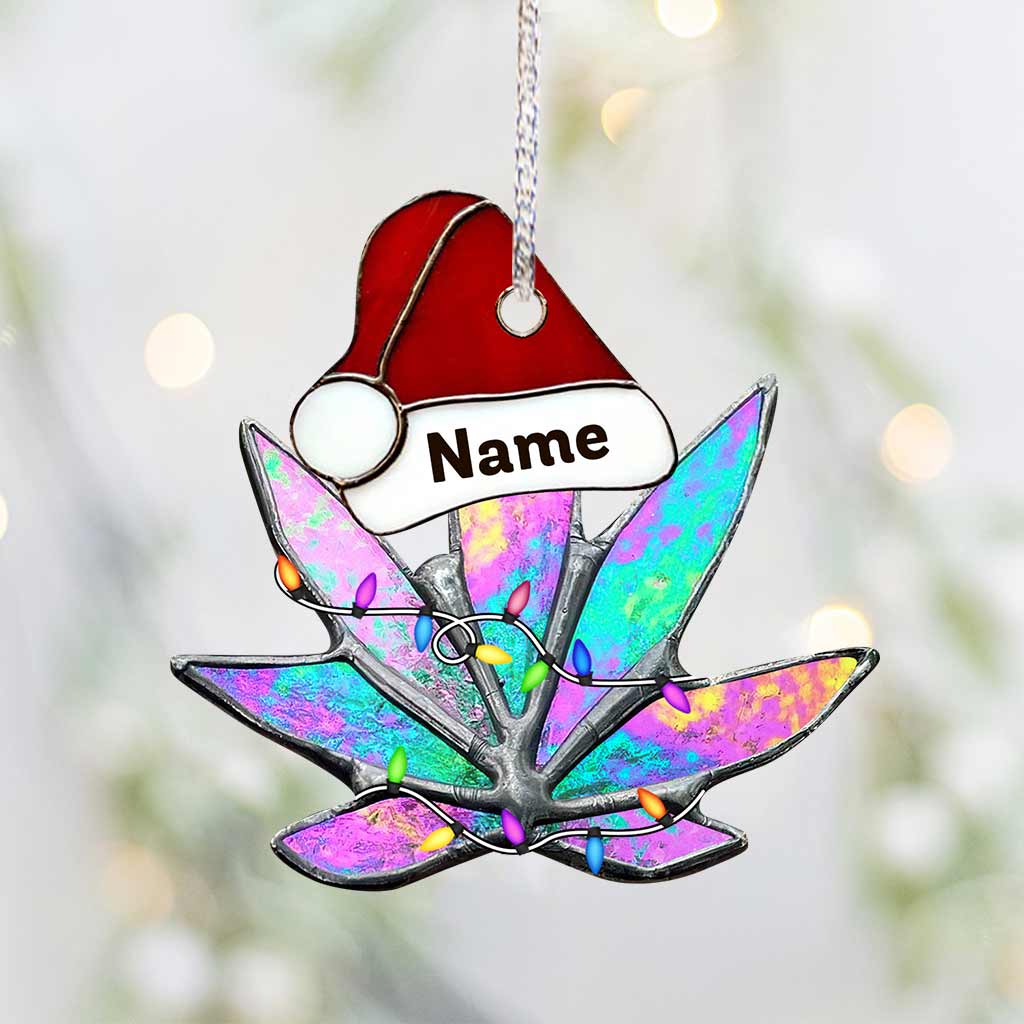 Jolly Leaf - Personalized Christmas Weed Ornament With 3D Pattern Print (Printed On Both Sides)