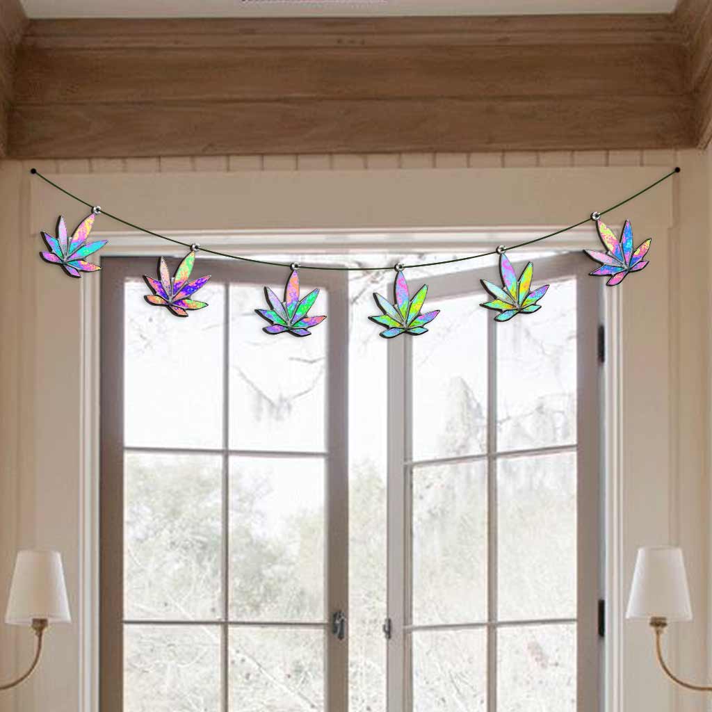 Jolly Leaf - Christmas Weed 6 Pieces Garland With 3D Pattern Print