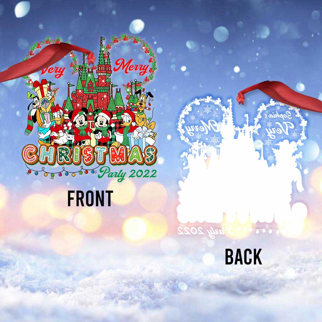 Merry Christmas - Personalized Mouse Transparent Ornament