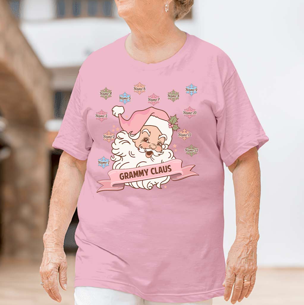 Grammy Claus Lil' Snowflakes - Personalized Christmas T-shirt and Hoodie