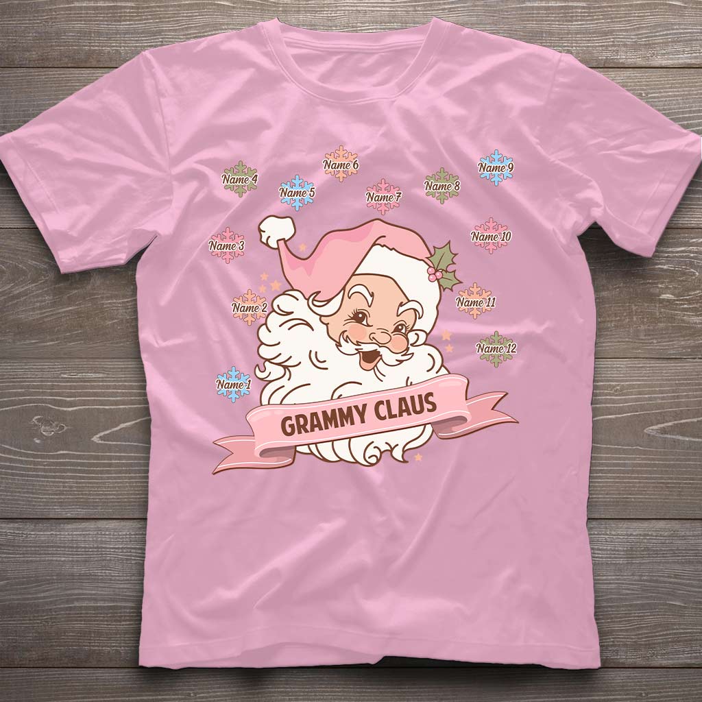 Grammy Claus Lil' Snowflakes - Personalized Christmas T-shirt and Hoodie