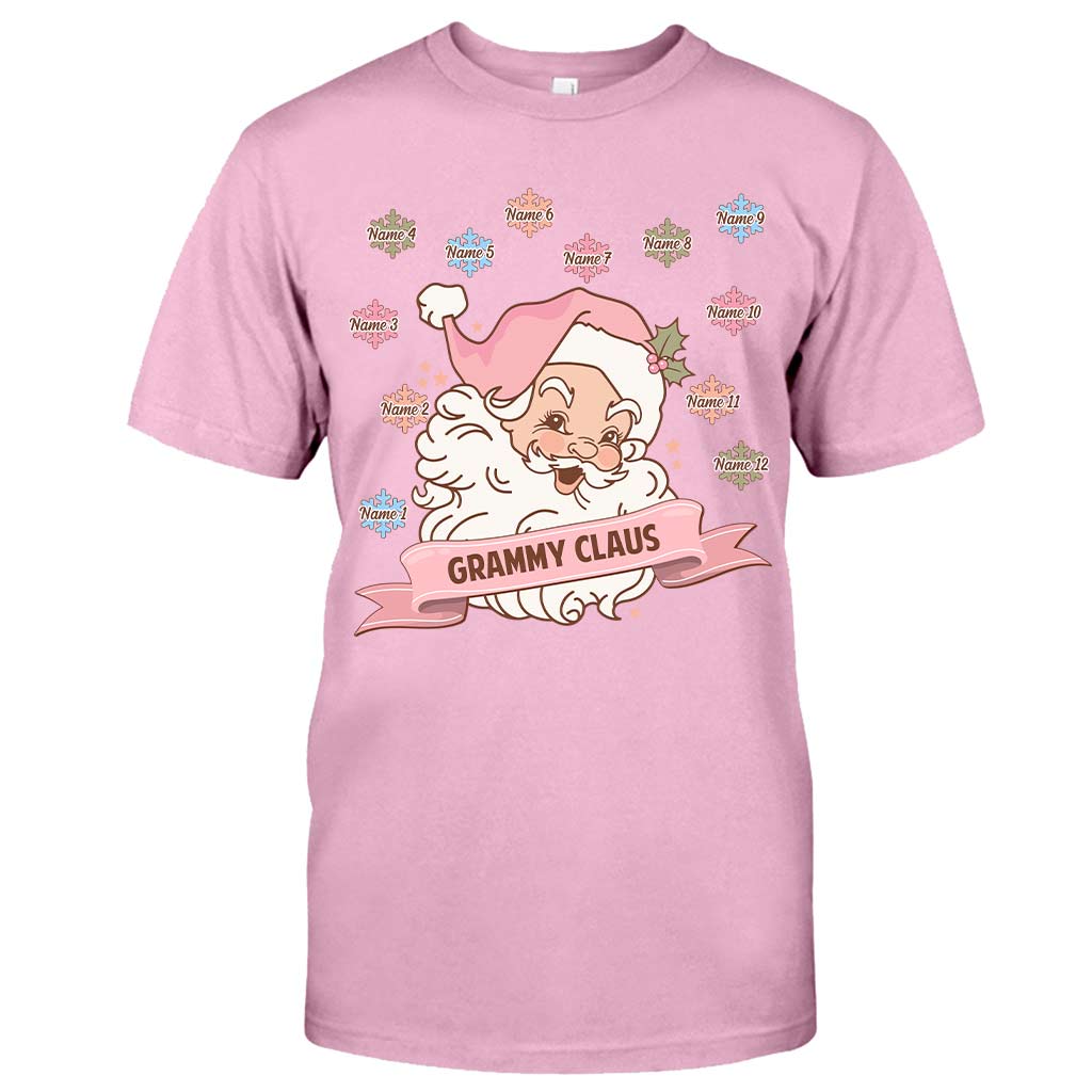 Grammy Claus Lil' Snowflakes - Personalized Christmas T-shirt and Hoodie
