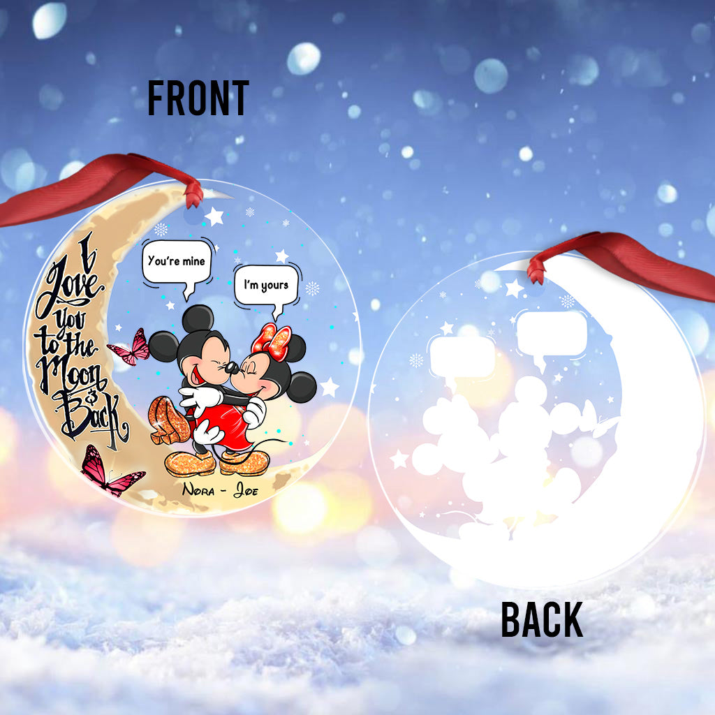 I Love You To The Moon - Personalized Mouse Transparent Ornament