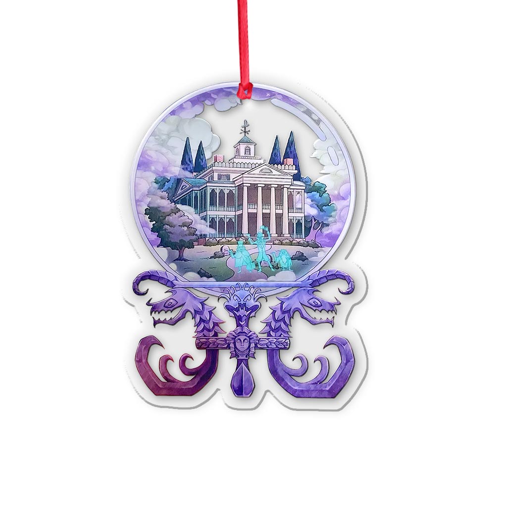 Haunted Mansion Crystal Ball - Christmas Mouse Transparent Ornament