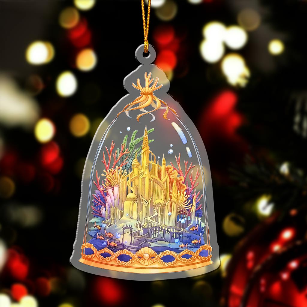 Under the Sea Castle - Christmas Mouse Transparent Ornament