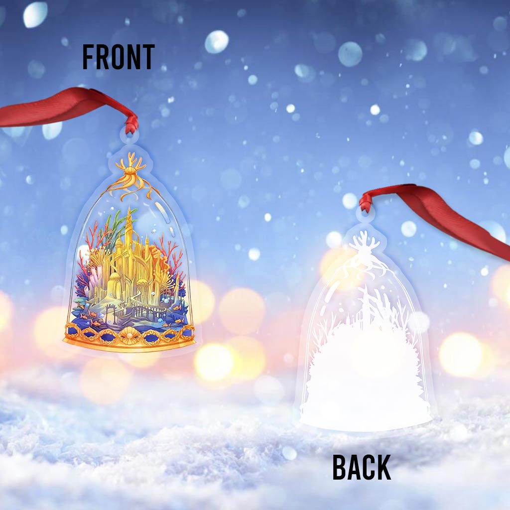Under the Sea Castle - Christmas Mouse Transparent Ornament