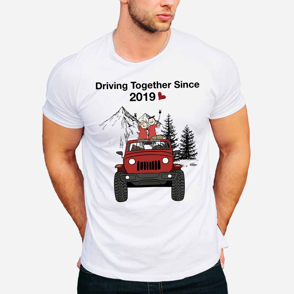 Driving Together Since - Personalized Couple Car T-shirt and Hoodie