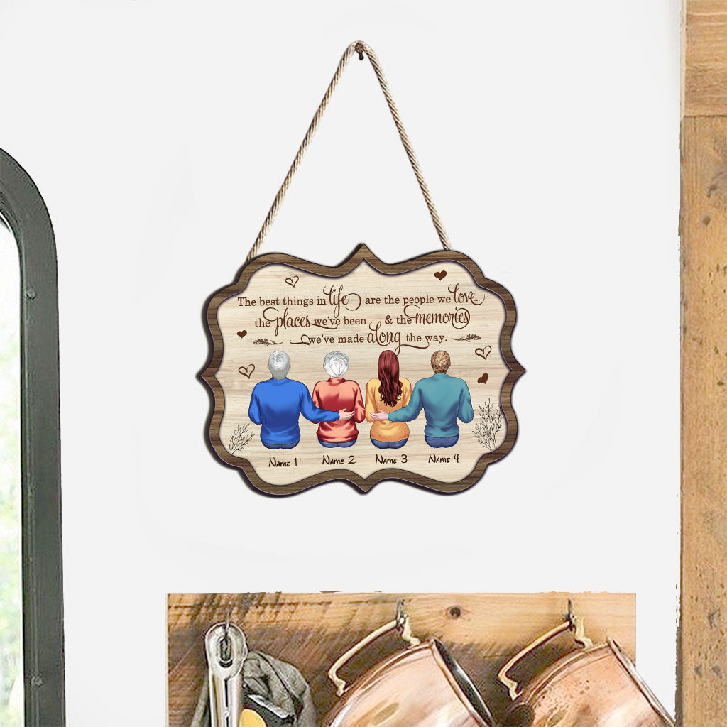 The Best Things In Life - Personalized Family Wood Sign