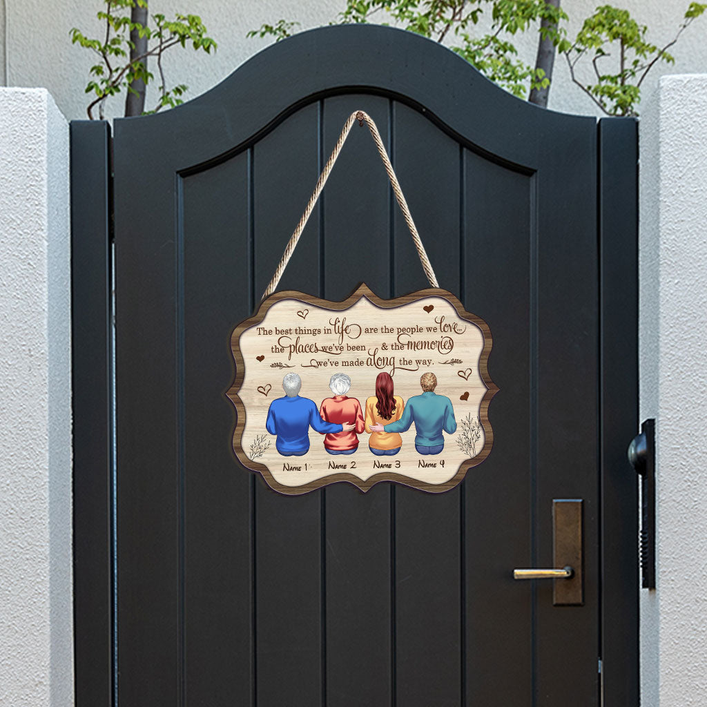 The Best Things In Life - Personalized Family Wood Sign