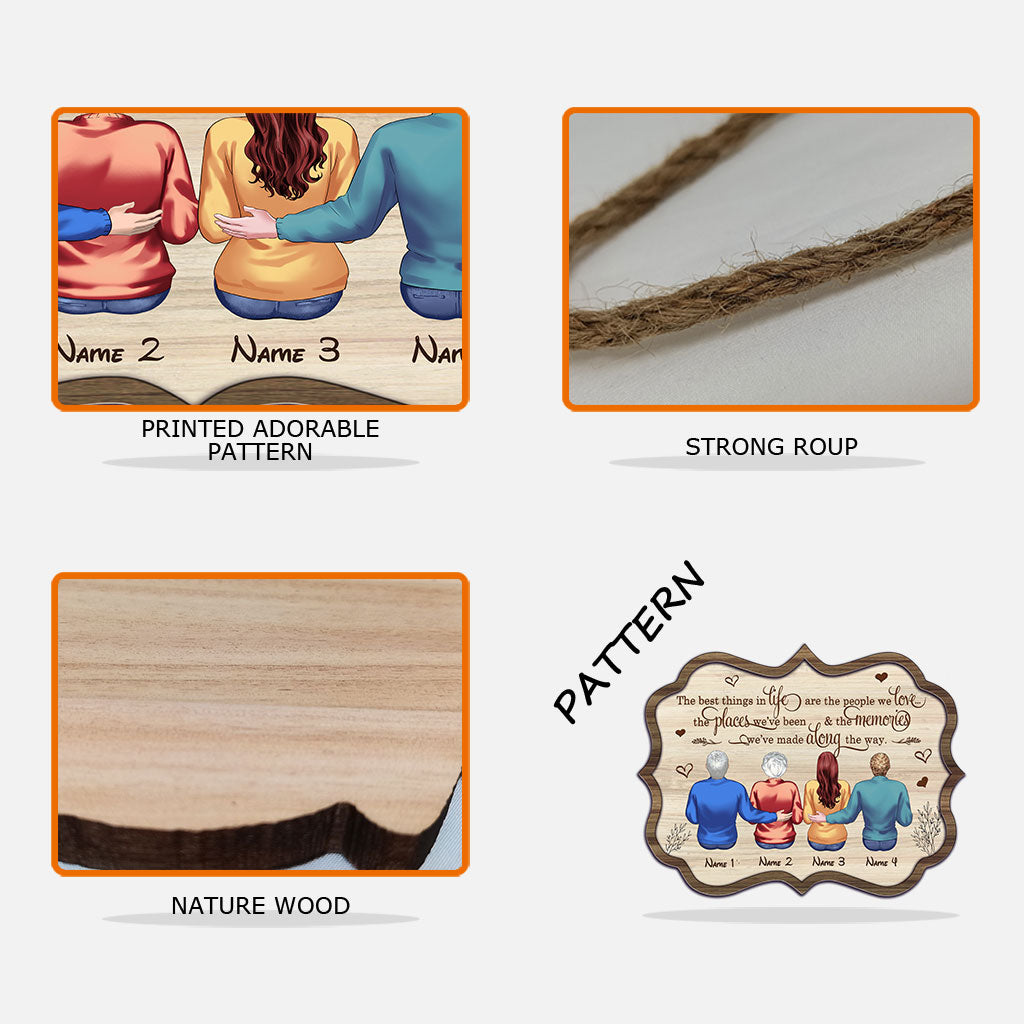 The Best Things In Life - Personalized Family Wood Sign