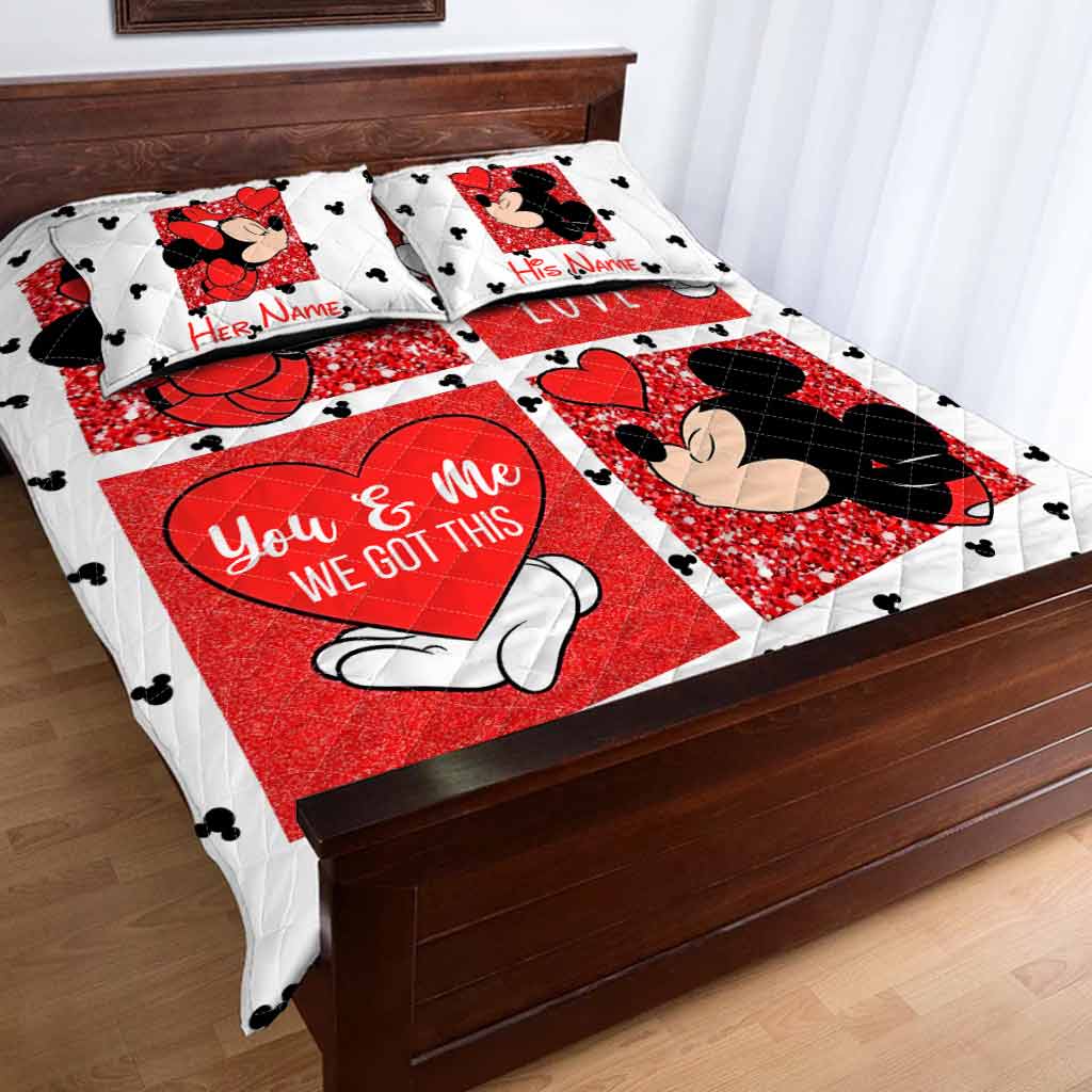 You And Me We Got This - Personalized Mouse Quilt Set