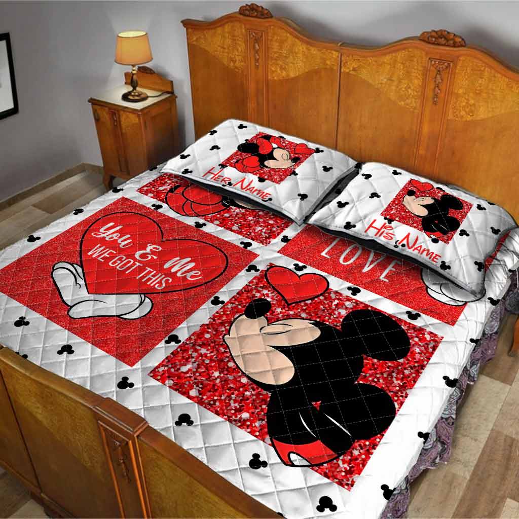 You And Me We Got This - Personalized Mouse Quilt Set