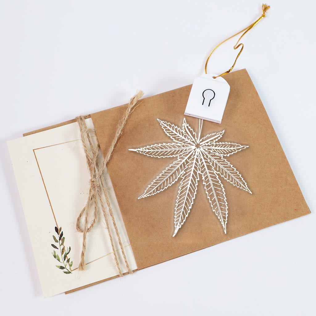 High Life - Christmas Weed Shaped Led Acrylic Ornament