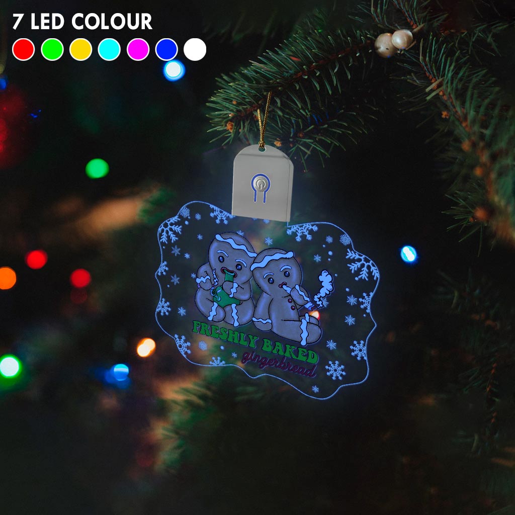 High Life - Christmas Weed Shaped Led Acrylic Ornament