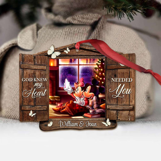God Knew My Heart - Personalized Christmas Mouse Ornament (Printed On Both Sides)