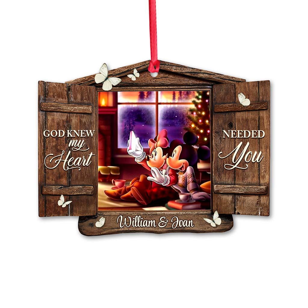 God Knew My Heart - Personalized Christmas Mouse Ornament (Printed On Both Sides)