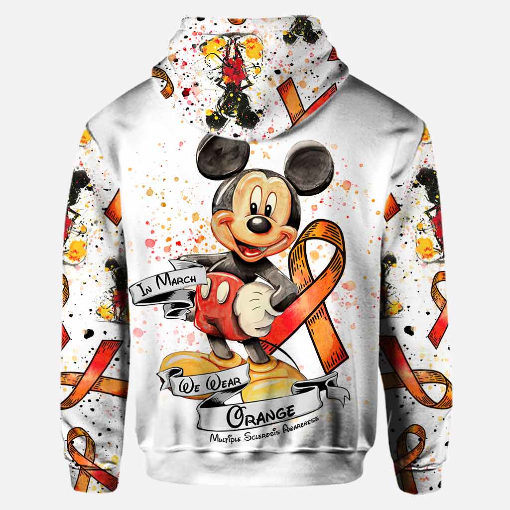 In March We Wear Orange - Personalized Multiple Sclerosis Awareness Hoodie and Leggings