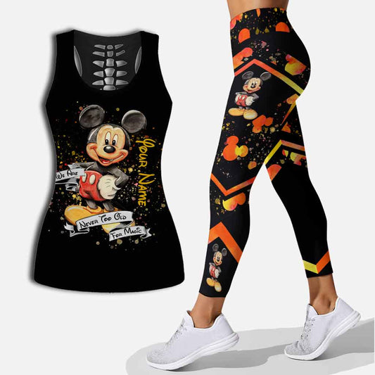 Never Too Old For Magic Mouse Ears - Personalized Hollow Tank Top and Leggings