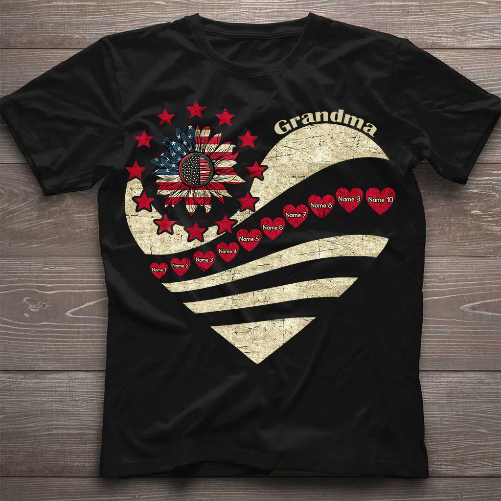 Grandma - Personalized Independence Day T-shirt and Hoodie