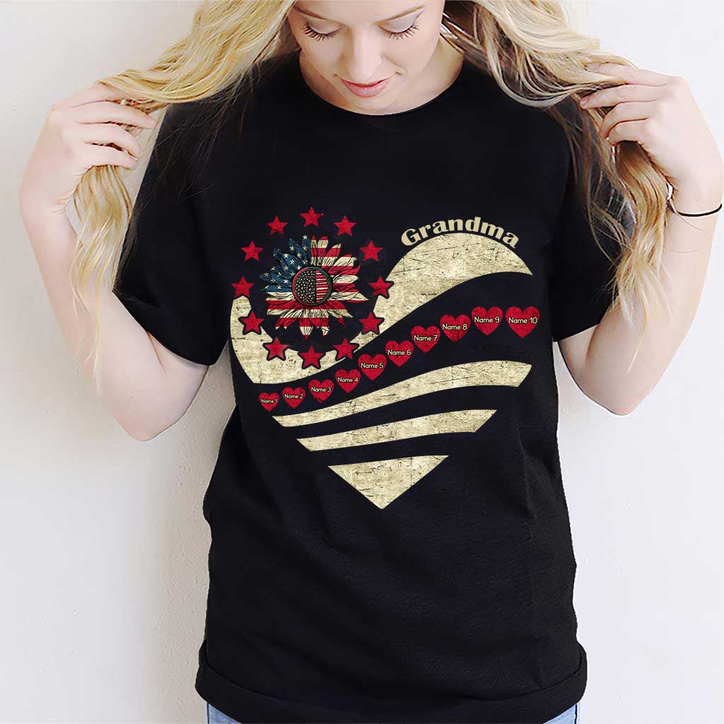 Grandma - Personalized Independence Day T-shirt and Hoodie