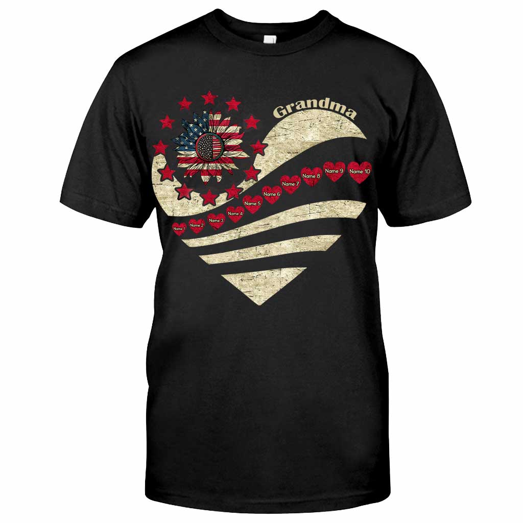 Grandma - Personalized Independence Day T-shirt and Hoodie