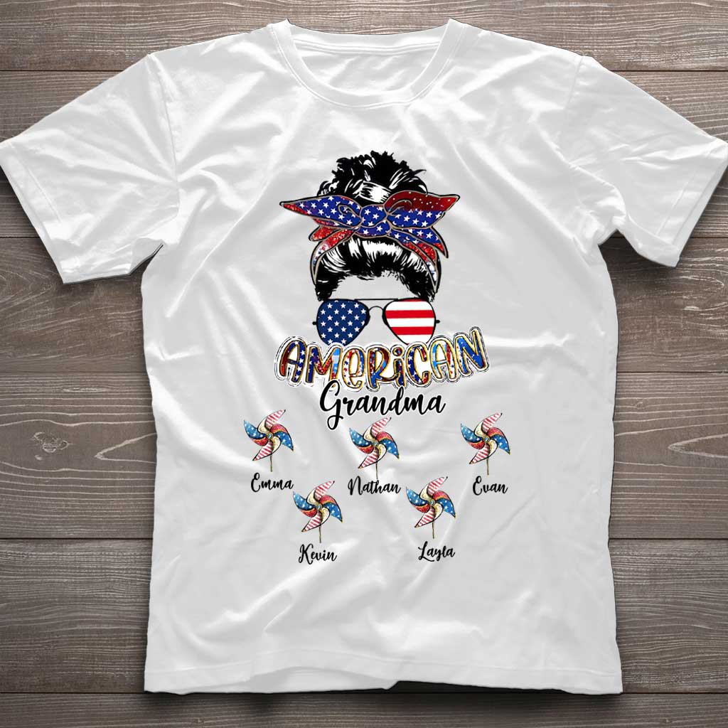 Love Being A Grandma - Personalized Independence Day Grandma T-shirt and Hoodie