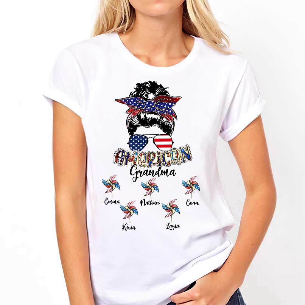 Love Being A Grandma - Personalized Independence Day Grandma T-shirt and Hoodie