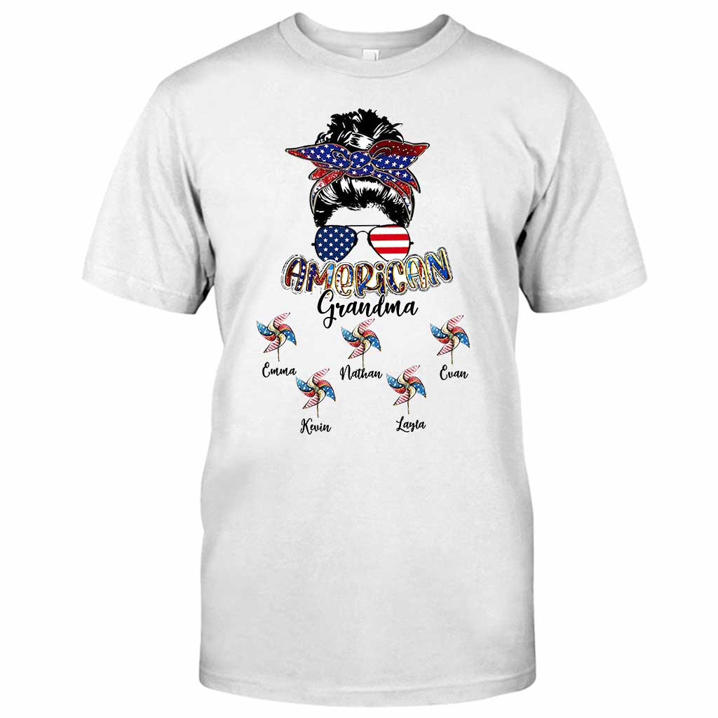 Love Being A Grandma - Personalized Independence Day Grandma T-shirt and Hoodie