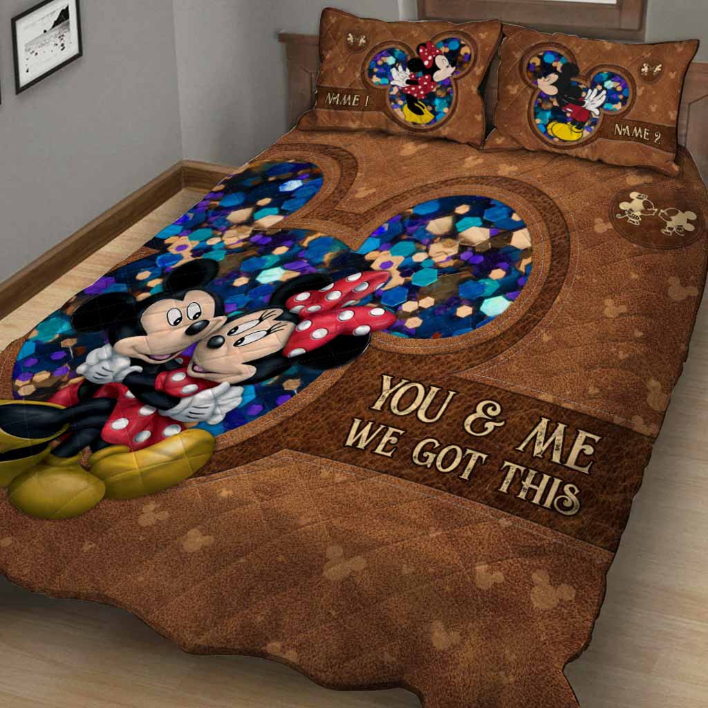 You & Me We Got This - Personalized Mouse Quilt Set