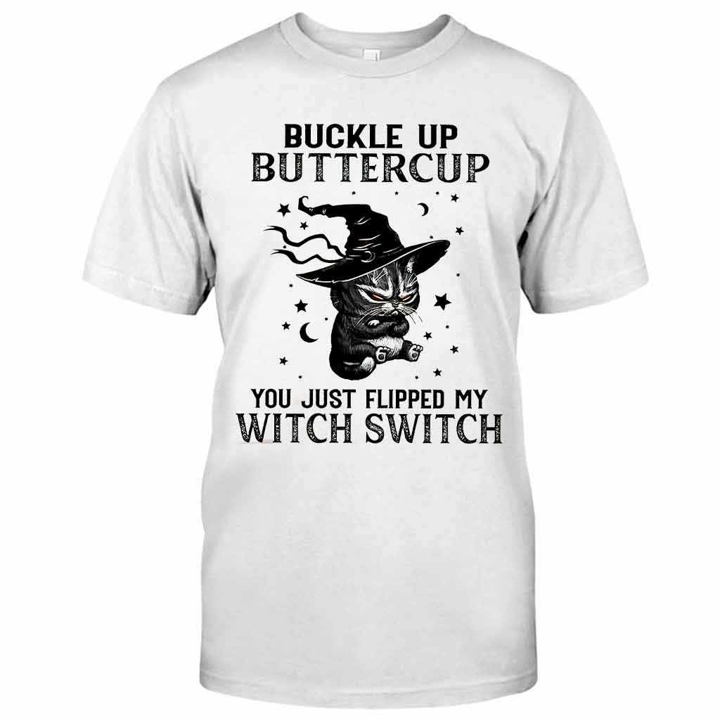 Black Cat Witch Funny Halloween T-shirt And Hoodie 082021