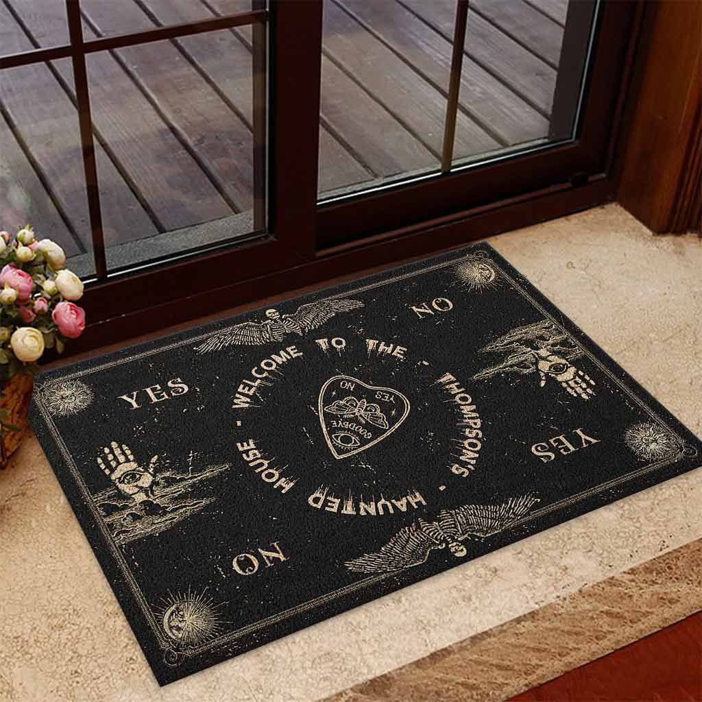 Welcome To The Haunted House - Witch Personalized Doormat