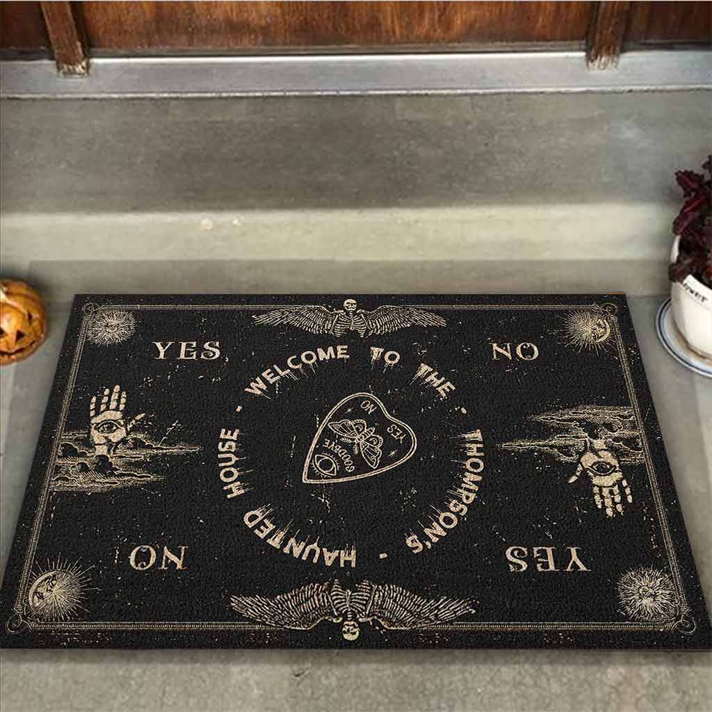 Welcome To The Haunted House - Witch Personalized Doormat