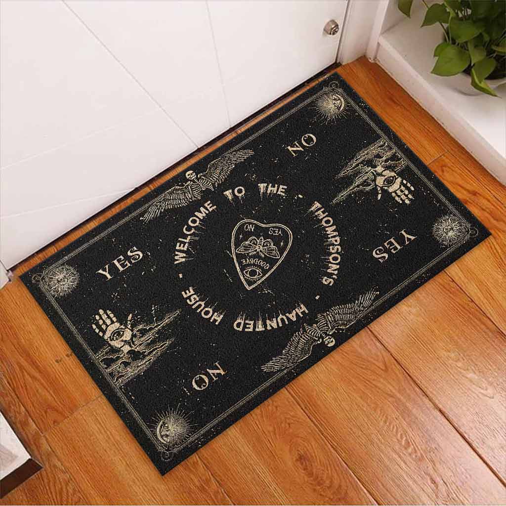 Welcome To The Haunted House - Witch Personalized Doormat