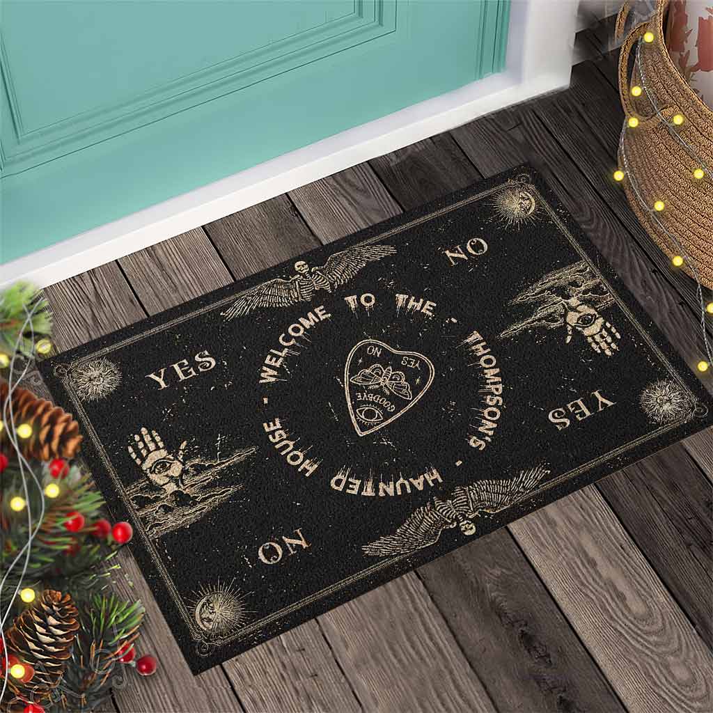 Welcome To The Haunted House - Witch Personalized Doormat