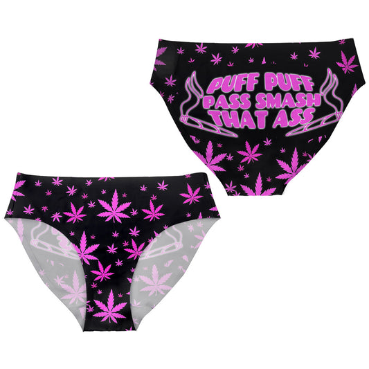 Puff Puff Hot Pink - Weed Women's Briefs