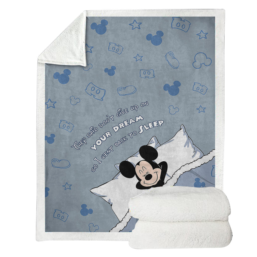 Don't Give Up On Your Dream - Personalized Mouse Blanket