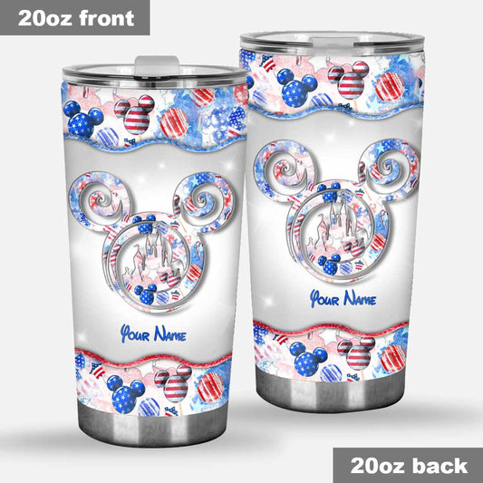 Happy 4th Of July - Personalized Independence Day Mouse Tumbler