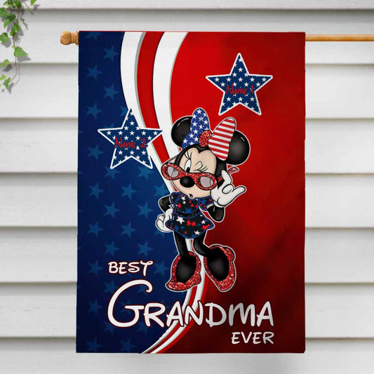 Best Grandma Ever - Personalized Mouse House Flag