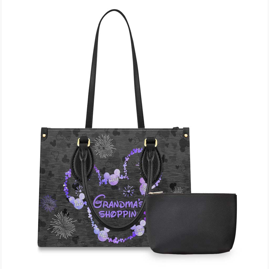 Grandma's Shopping - Personalized Mother's Day Grandma Leather Handbag