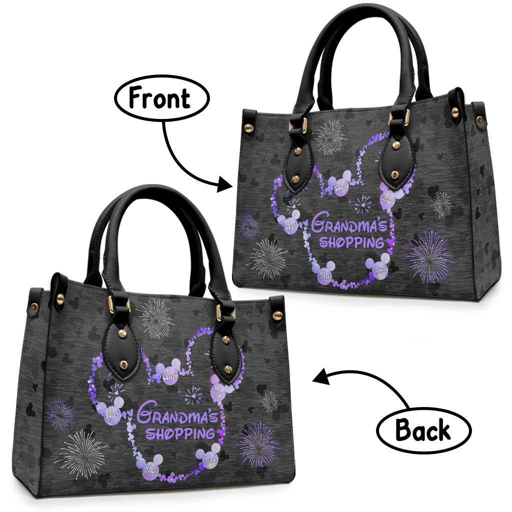 Grandma's Shopping - Personalized Mother's Day Grandma Leather Handbag